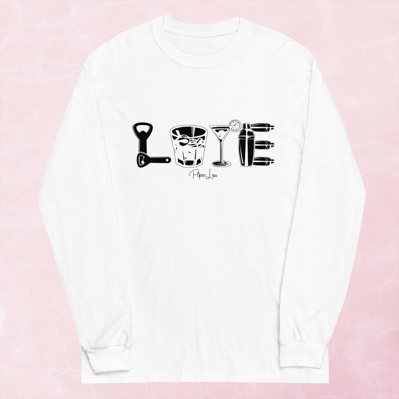Bartender Love Graphic Long Sleeve Tee