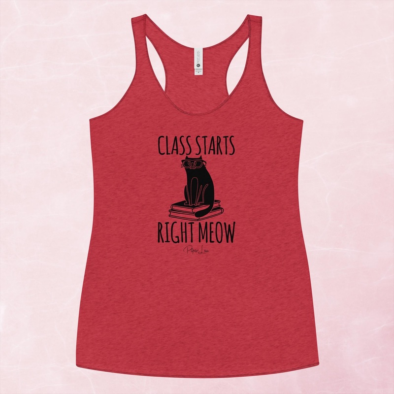 Class Starts Right Meow Graphic Tank Top