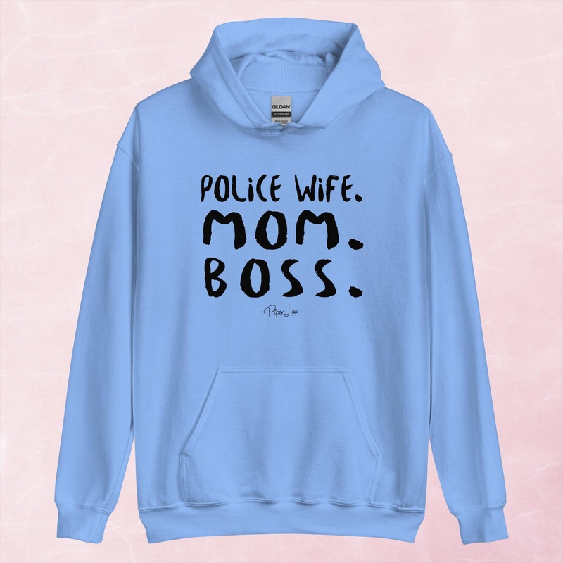 Police Wife Mom Boss Graphic Hoodie