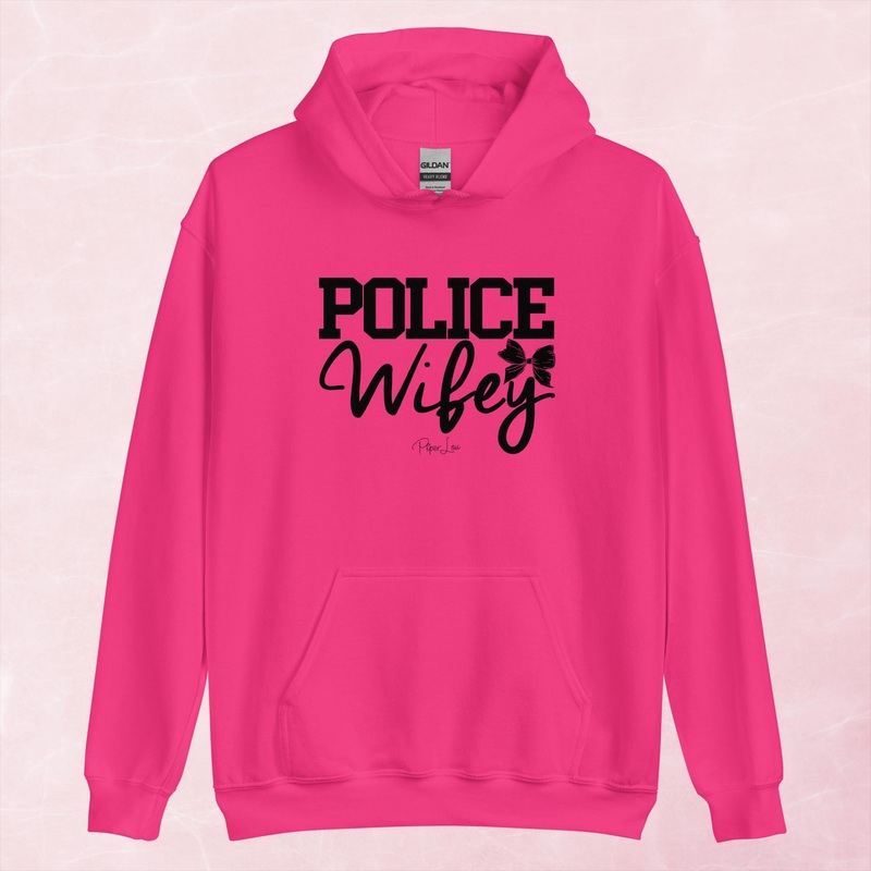 Police Wifey Graphic Hoodie|Red|Heliconia|Irish Green|Orange|Military Green|Carolina Blue|Gold|Sand|Light Pink|Ash|White|S|M|L|XL|2XL|3XL|4XL|5XL