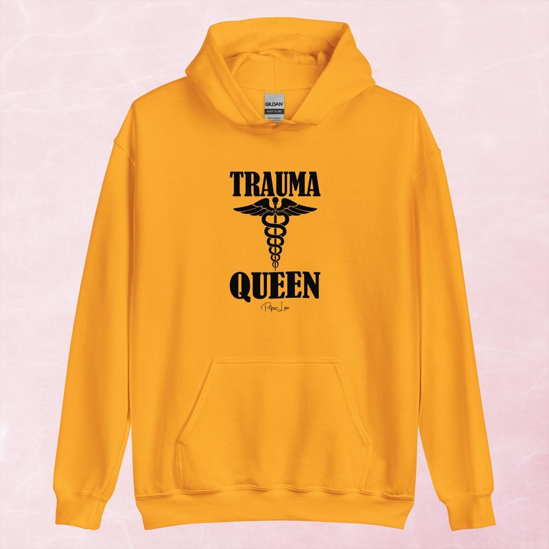 Trauma Queen Graphic Hoodie|Red|Heliconia|Irish Green|Orange|Military Green|Carolina Blue|Gold|Sand|Light Pink|Ash|White|S|M|L|XL|2XL|3XL|4XL|5XL