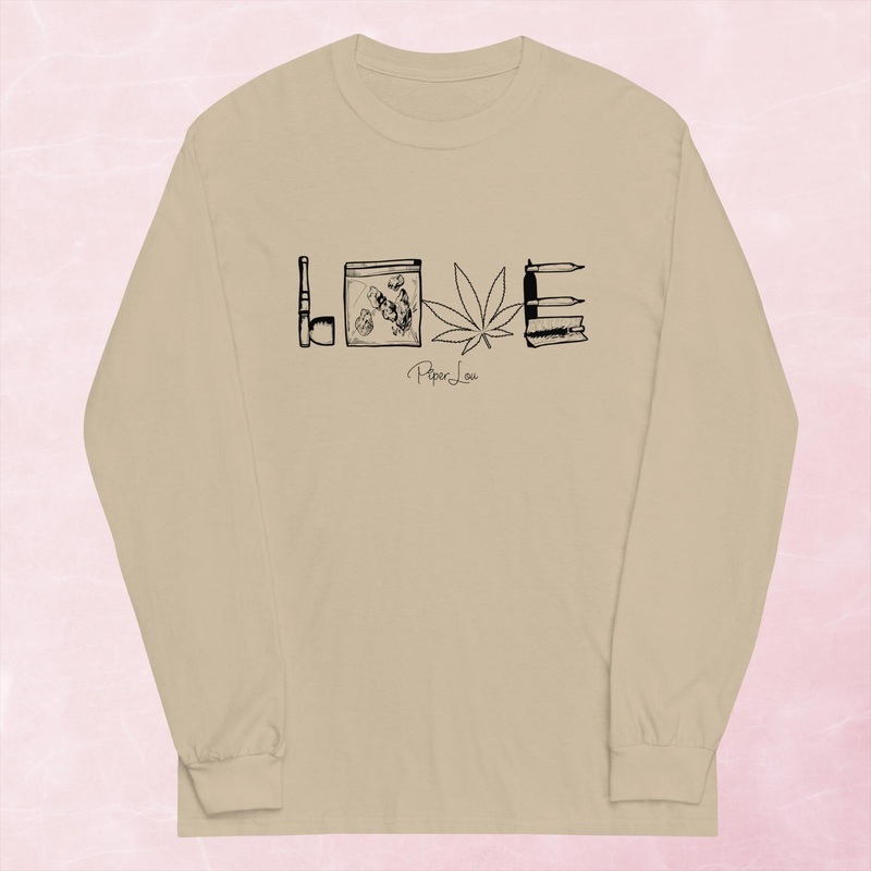 Weed Love Graphic Long Sleeve Tee