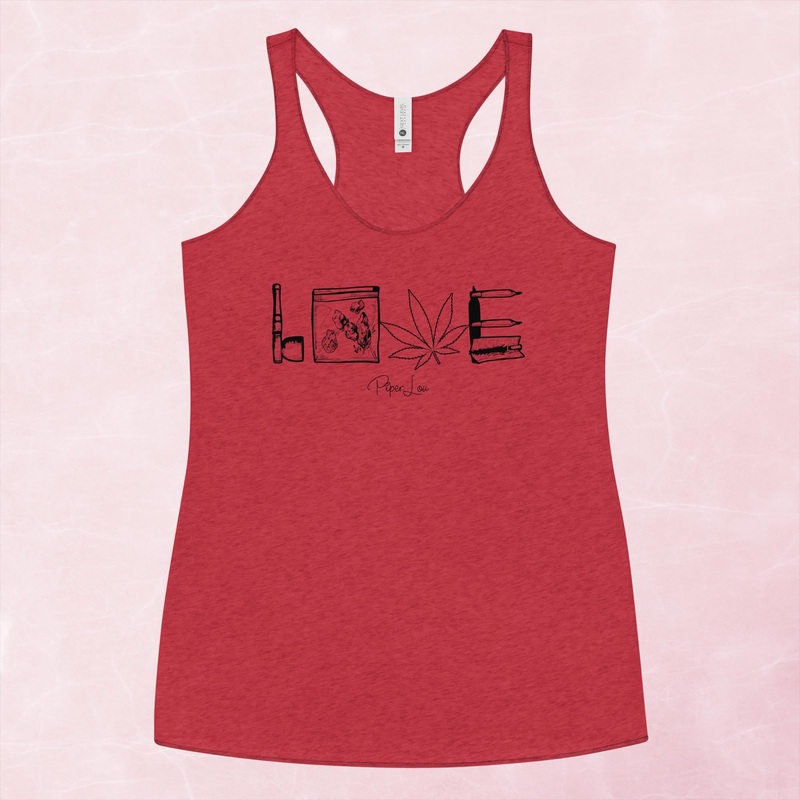 Weed Love Graphic Tank Top|Purple Rush|Vintage Red|Vintage Turquoise|Heather White|XS|S|M|L|XL