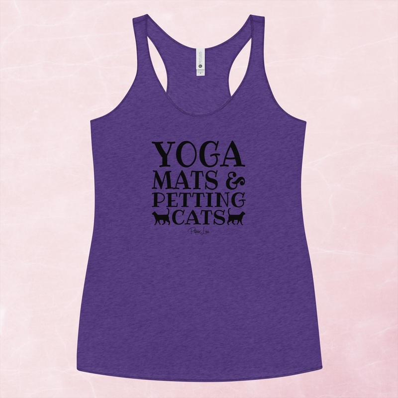 Yoga Mats And Petting Cats Graphic Tank Top