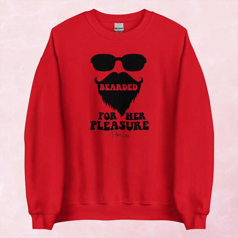 Bearded For Her Pleasure Graphic Crewneck Sweatshirt