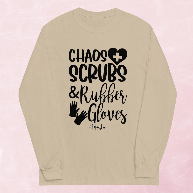 Chaos Scrubs Rubber Gloves Graphic Long Sleeve Tee
