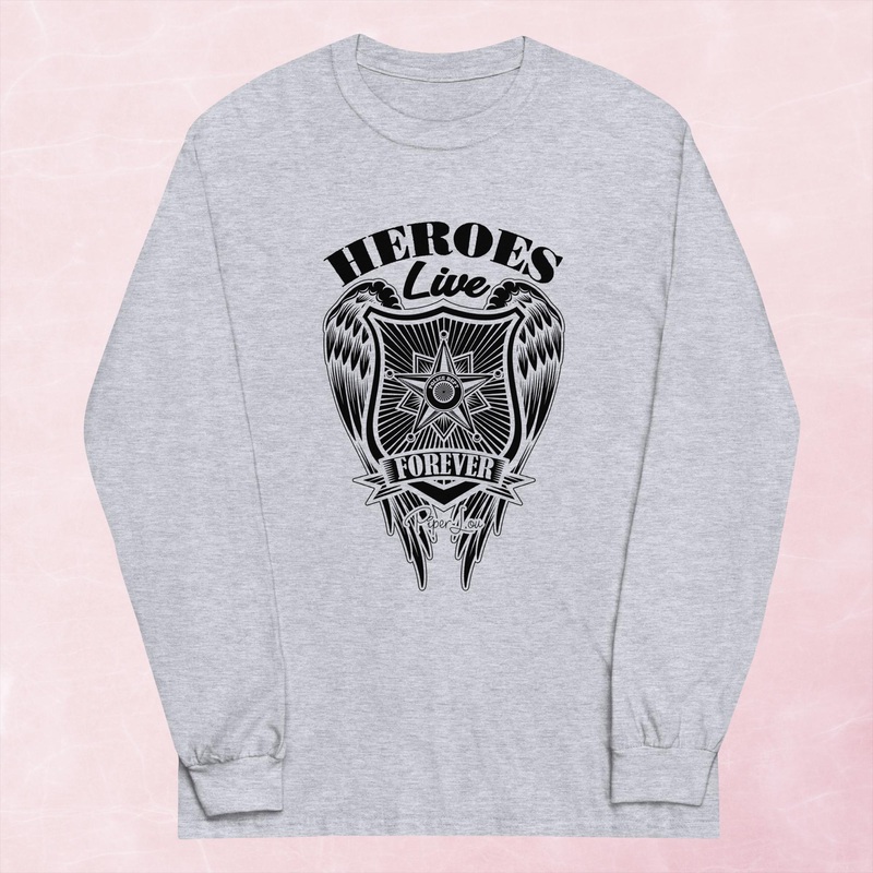 Heroes Live Forever Graphic Long Sleeve Tee