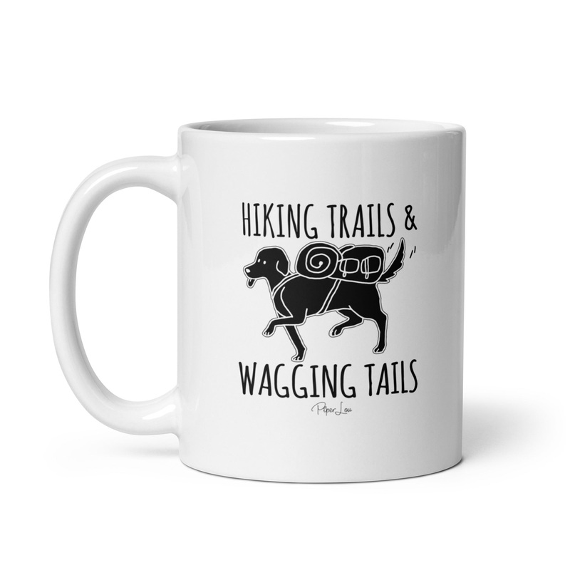Hiking Trails & Wagging Tails Ceramic Coffee Mug
