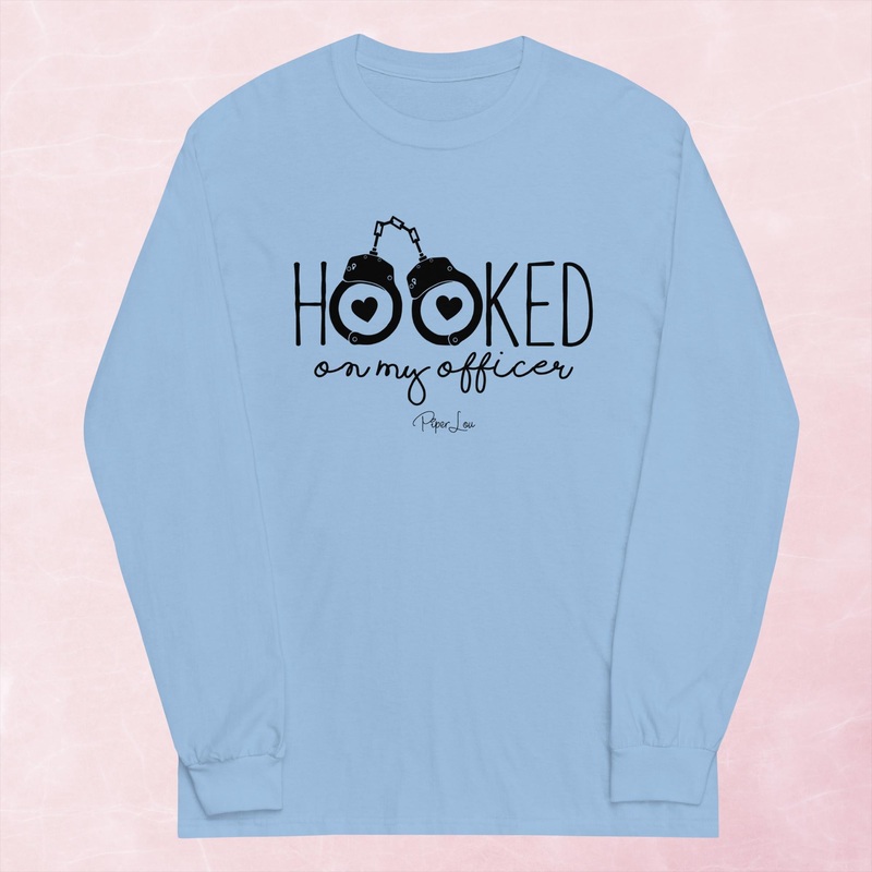 Hooked On My Officer Graphic Long Sleeve Tee
