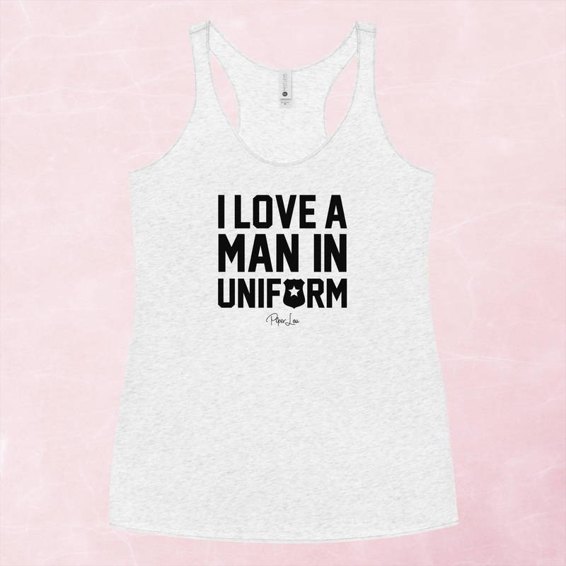 I Love A Man In Uniform Graphic Tank Top
