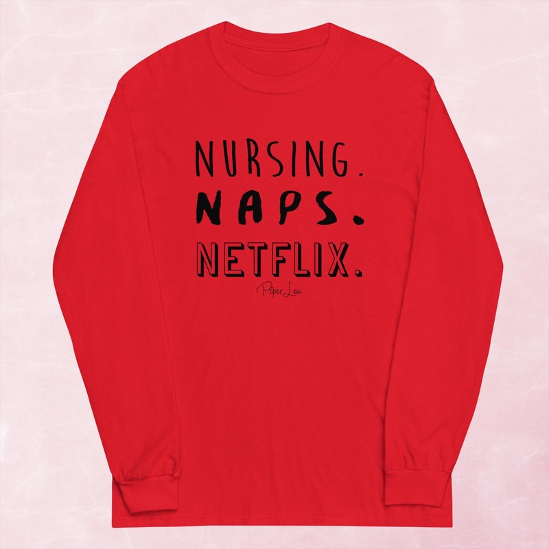 Nursing Naps Netflix Graphic Long Sleeve Tee