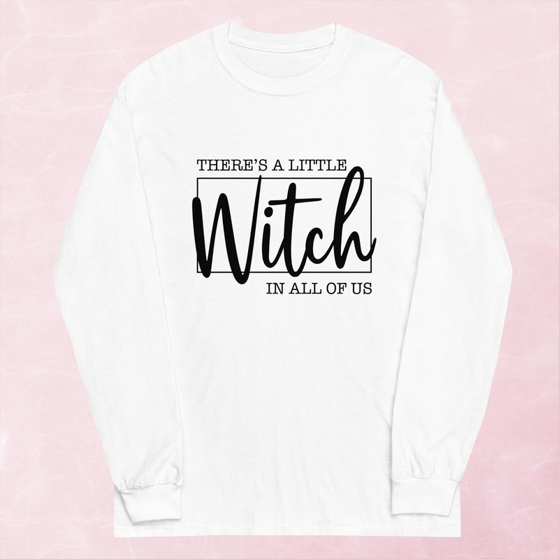 There’s A Little Witch Graphic Long Sleeve Tee