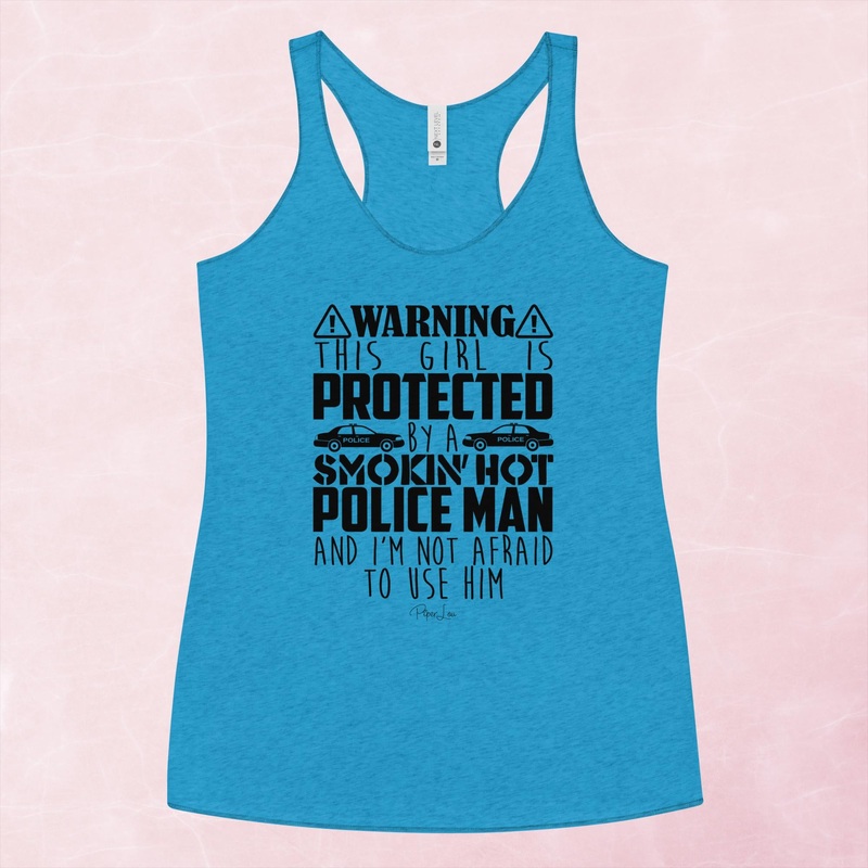 Warning This Girl Is Protected By A Policeman Graphic Tank Top