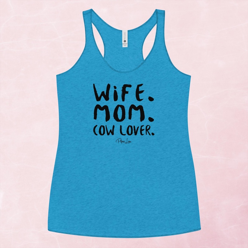 Wife Mom Cow Lover Graphic Tank Top