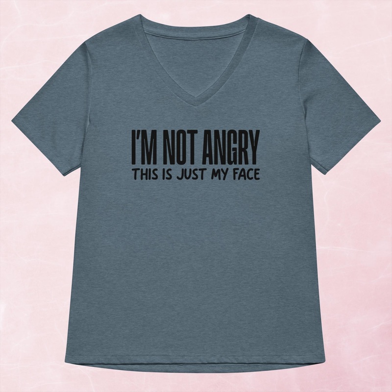 I’m Not Angry Women’s Graphic V-Neck