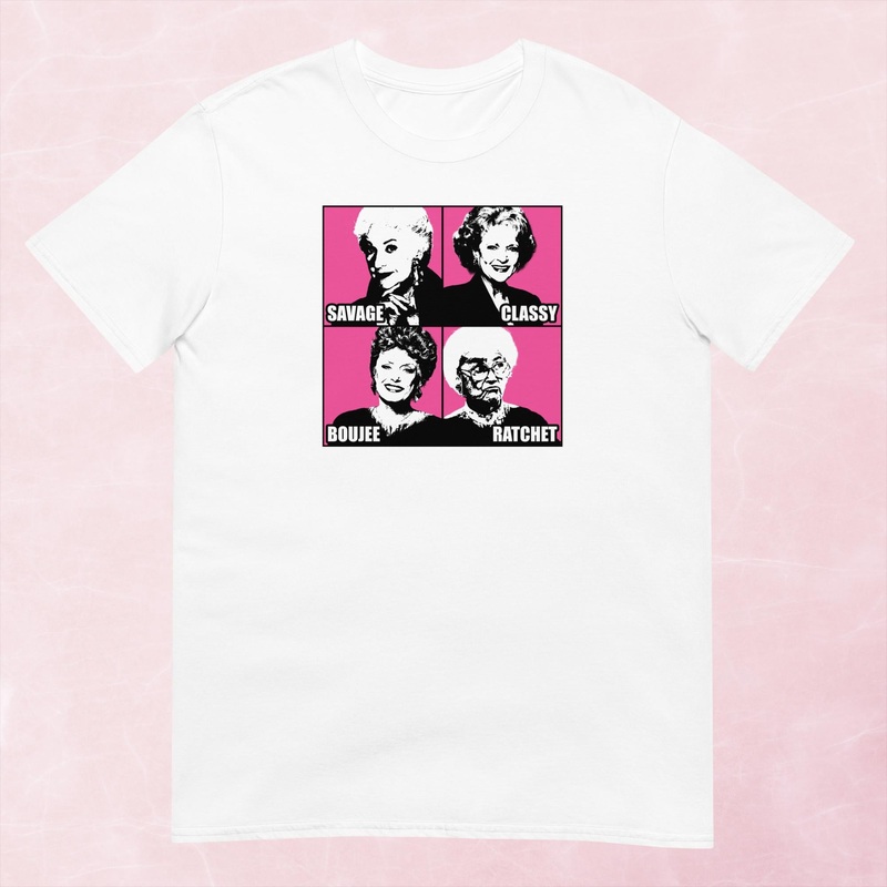 Savage Classy Boujee Ratchet Golden Graphic Tee