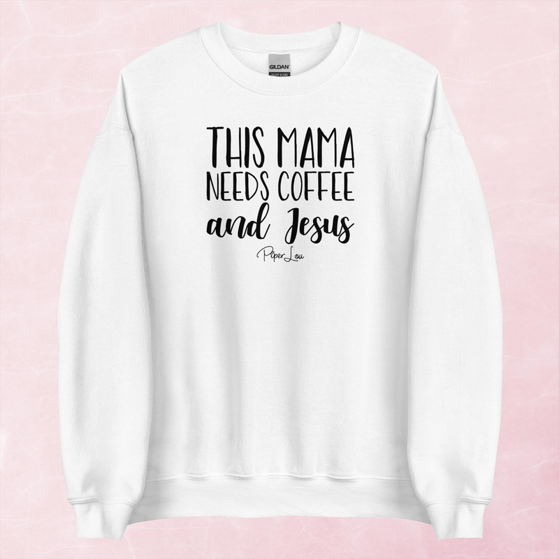 This Mama Needs Coffee & Jesus Graphic Crewneck Sweatshirt