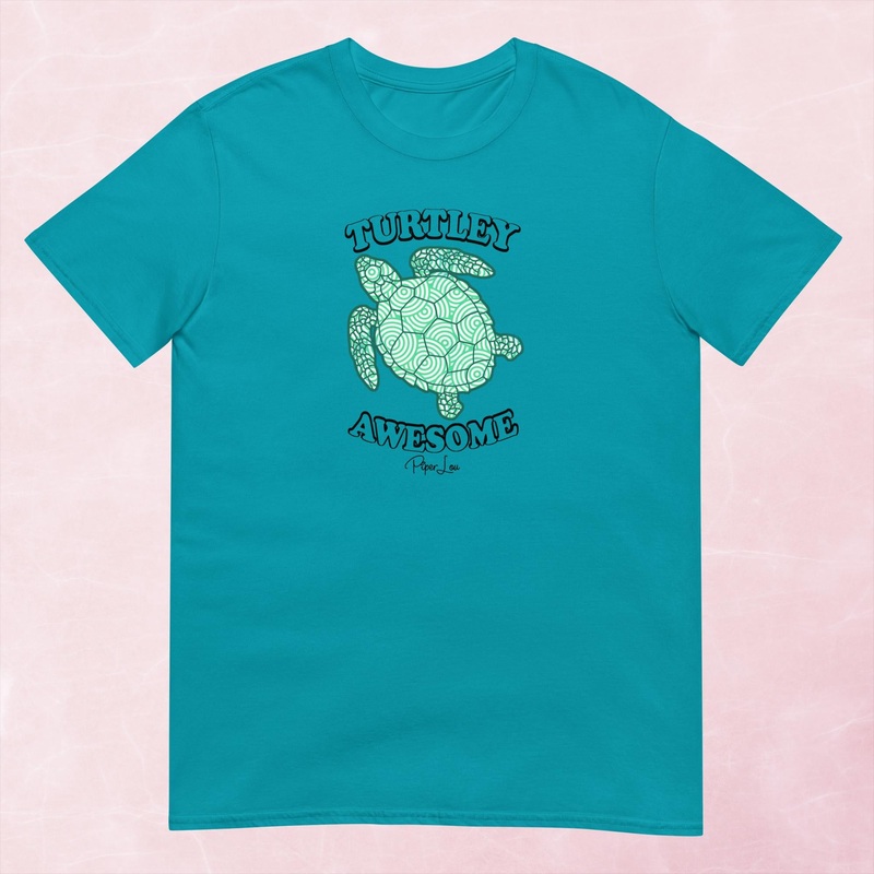 Turtley Awesome Graphic Tee|Heather Red|Tropical Blue|Sand|Light Blue|Sport Grey|Cornsilk|White|S|M|L|XL|2XL|3XL