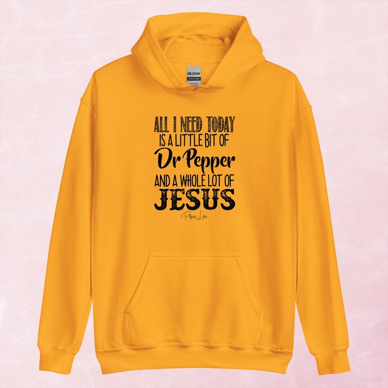 All I Need Is Dr Pepper And Jesus Graphic Hoodie