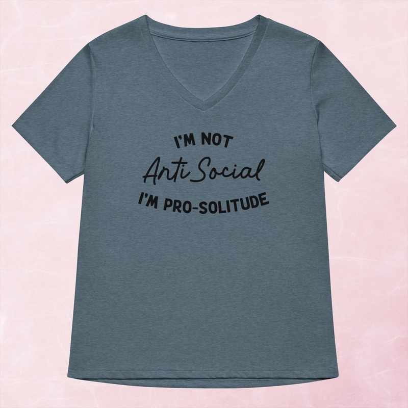 Anti-Social Women’s Graphic V-Neck