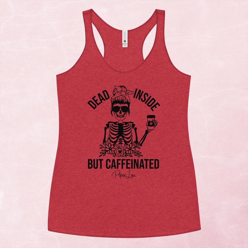 Dead Inside But Caffeinated Graphic Tank Top