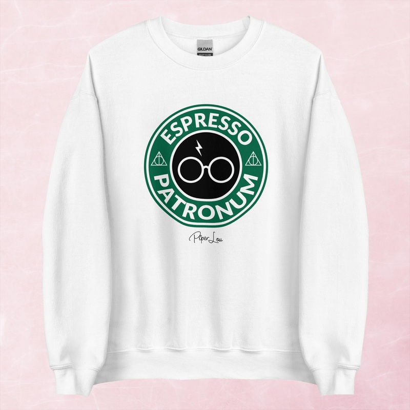 Espresso Patronum Graphic Crewneck Sweatshirt