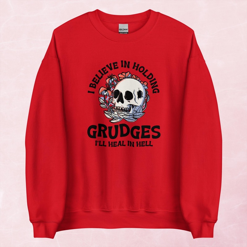 Holding Grudges Graphic Crewneck Sweatshirt