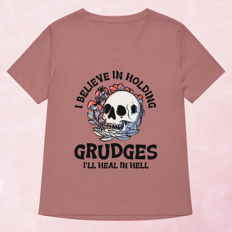 Holding Grudges Women’s Graphic V-Neck