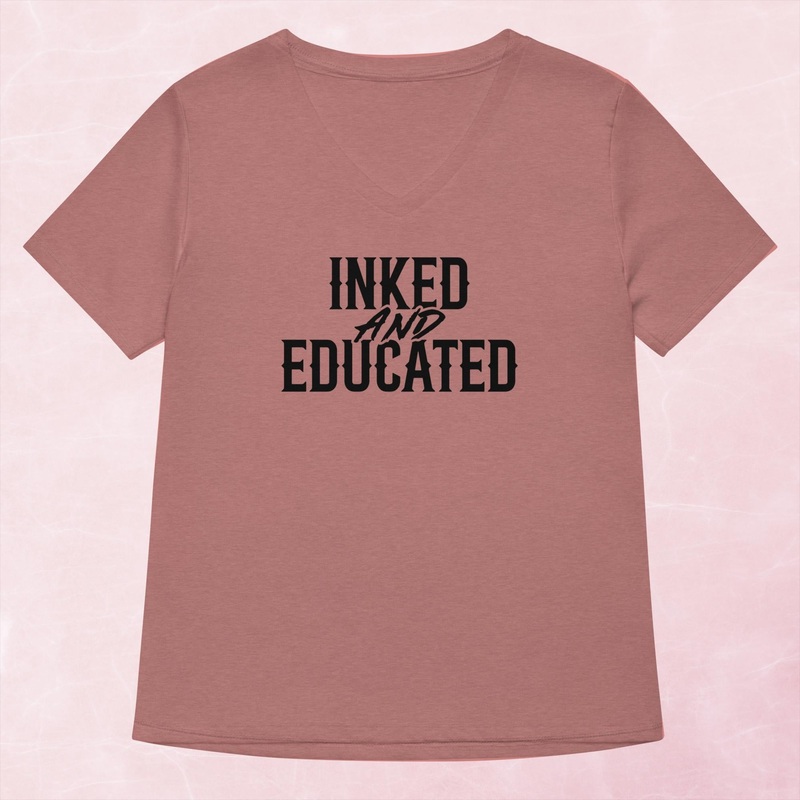 Inked And Educated Women’s Graphic V-Neck