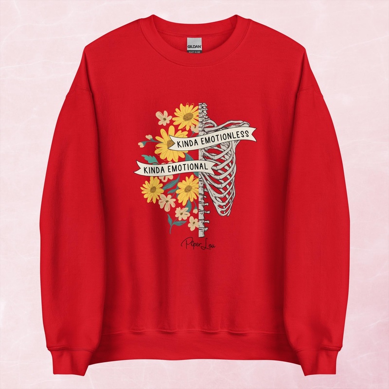 Kinda Emotional Kinda Emotionless Graphic Crewneck Sweatshirt