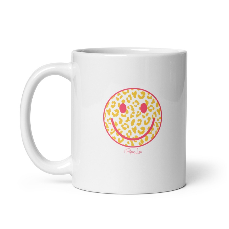 Leopard Smiley Ceramic Coffee Mug
