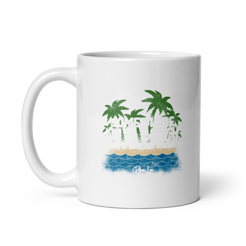 Somewhere On A Beach Ceramic Coffee Mug