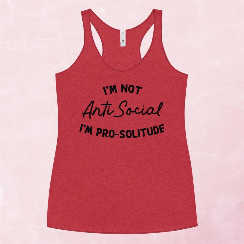 Anti-Social Graphic Tank Top|Purple Rush|Vintage Red|Vintage Turquoise|Heather White|XS|S|M|L|XL