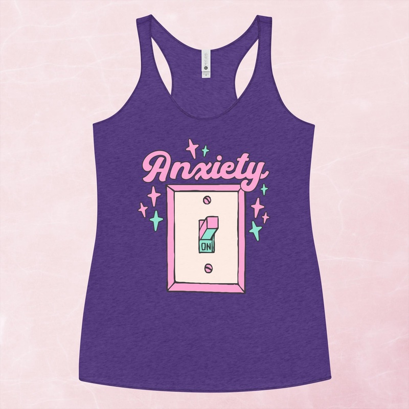 Anxiety ON Graphic Tank Top|Purple Rush|Vintage Red|Vintage Turquoise|Heather White|XS|S|M|L|XL