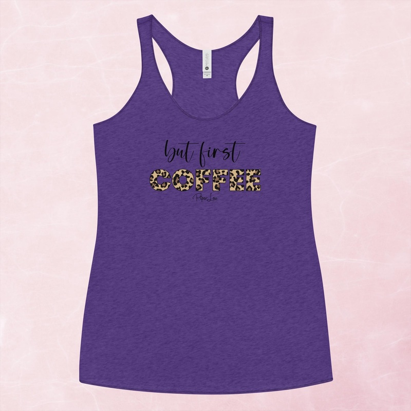 But First Coffee Leopard Graphic Tank Top