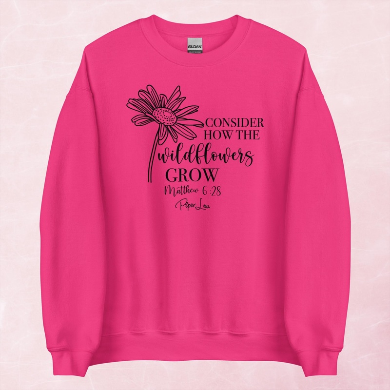 Consider How The Wildflowers Grow Graphic Crewneck Sweatshirt