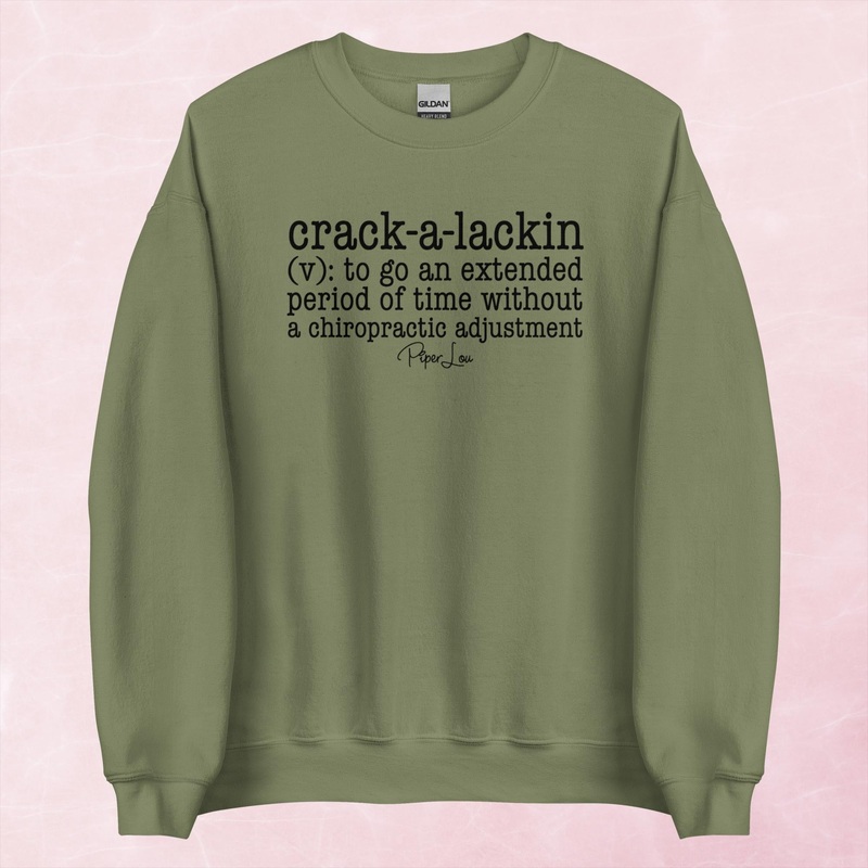 Crack A Lackin Graphic Crewneck Sweatshirt