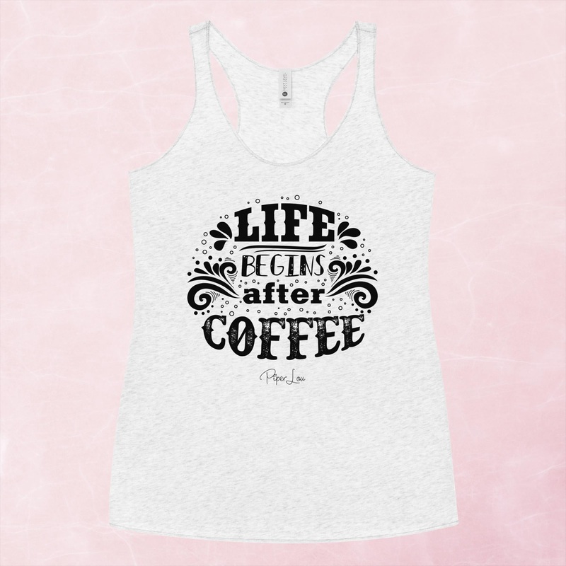 Life Begins After Coffee Graphic Tank Top