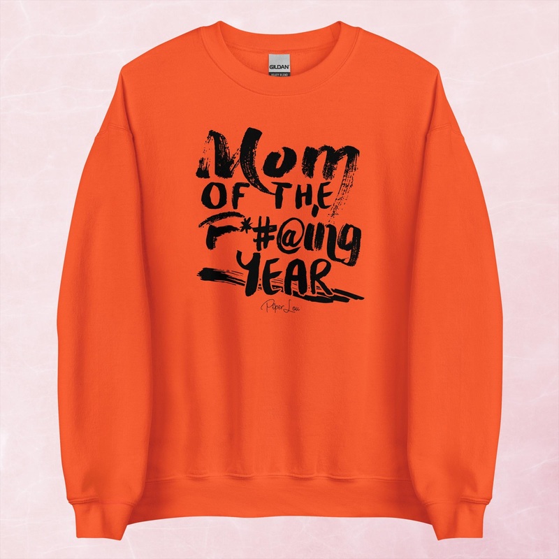 Mom Of The Fucking Year Graphic Crewneck Sweatshirt