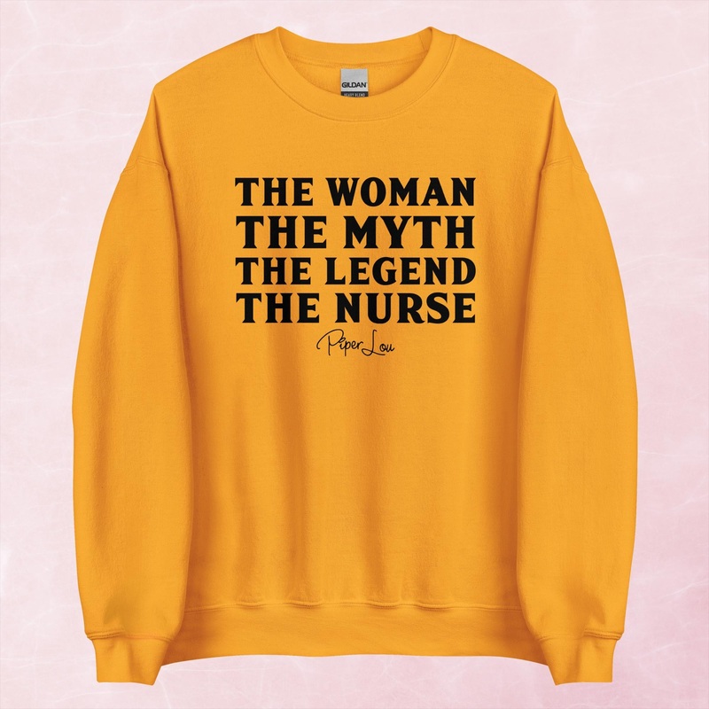 Woman Myth Legend Nurse Graphic Crewneck Sweatshirt