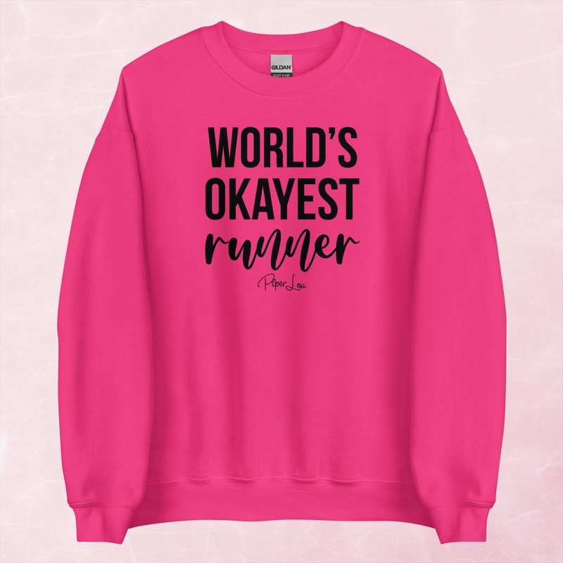World’s Okayest Runner Graphic Crewneck Sweatshirt