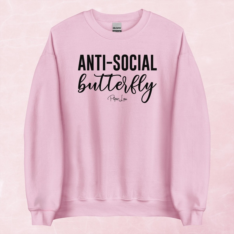 Antisocial Butterfly Graphic Crewneck Sweatshirt