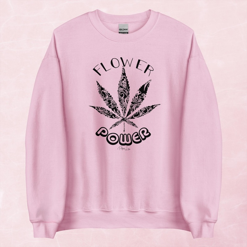 Flower Power Graphic Crewneck Sweatshirt