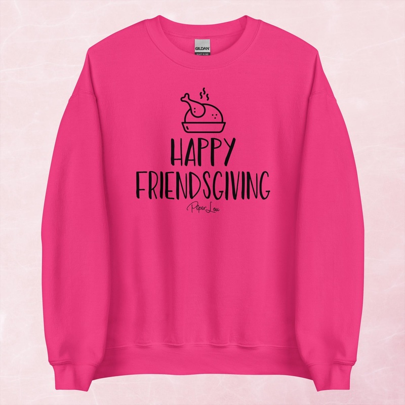 Happy Friendsgiving Graphicc Crewneck Sweatshirt