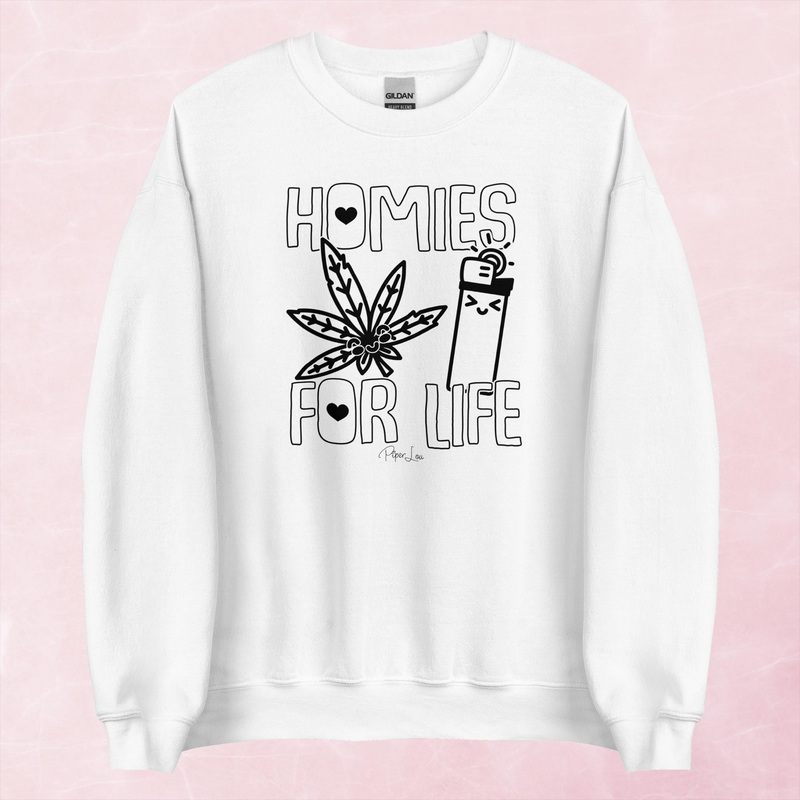 Homies For Life Graphic Crewneck Sweatshirt