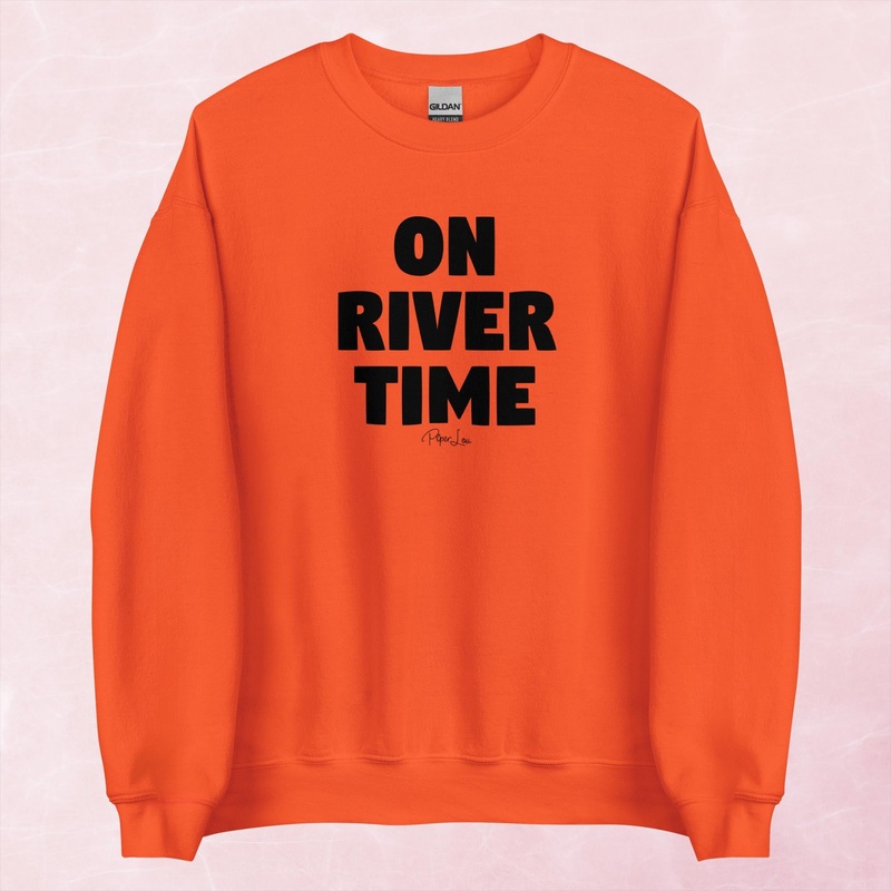 On River Time Graphic Crewneck Sweatshirt