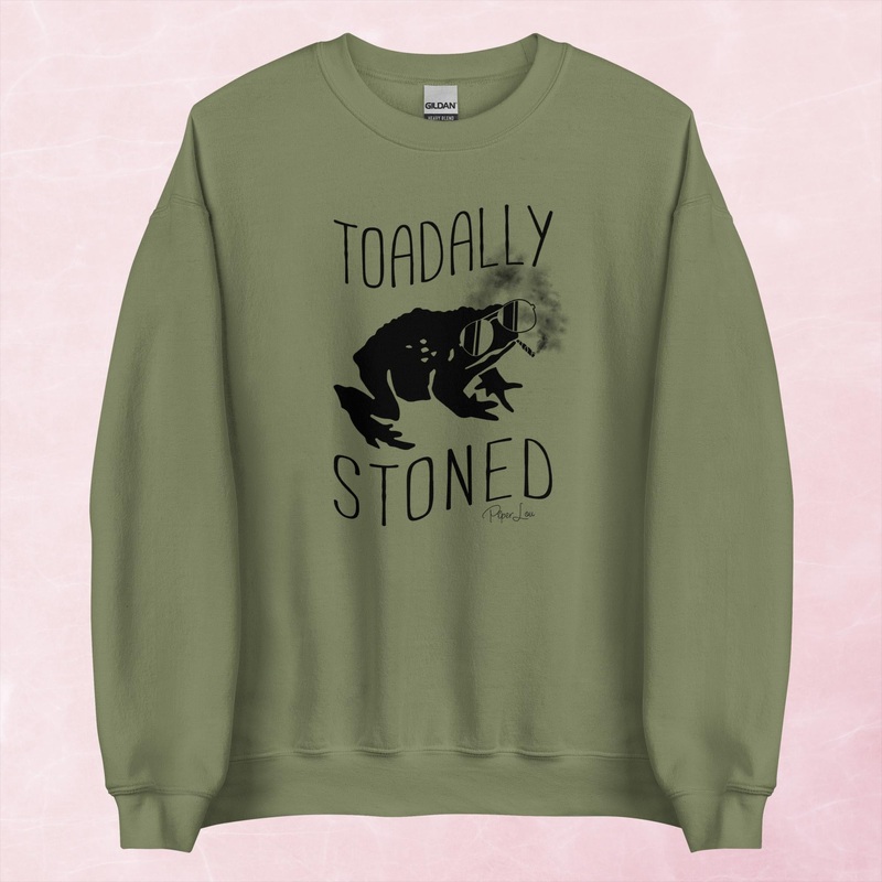 Toadally Stoned Graphic Crewneck Sweatshirt