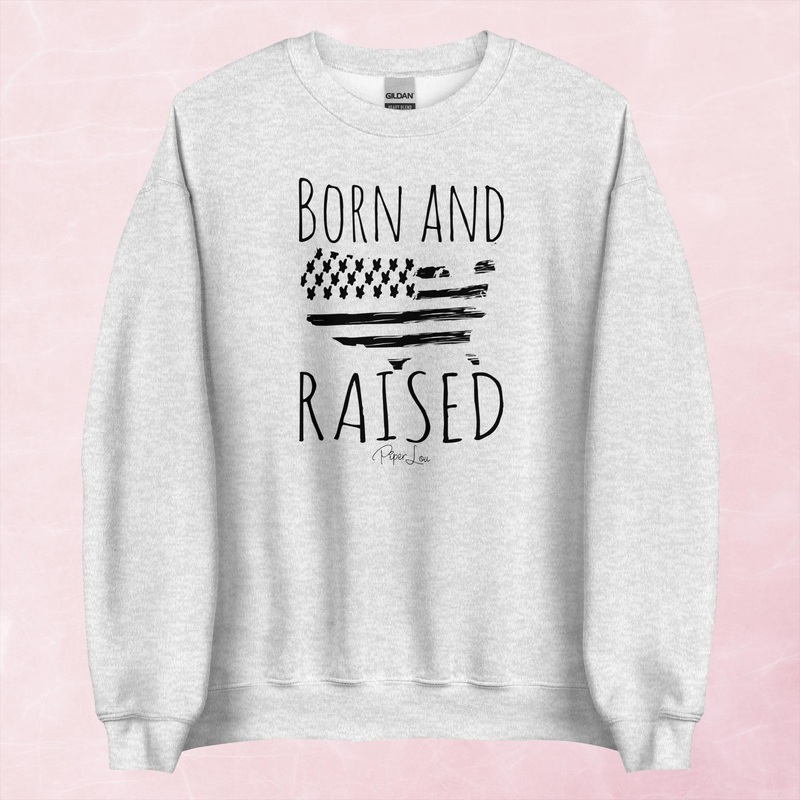 Born And Raised Graphic Crewneck Sweatshirt