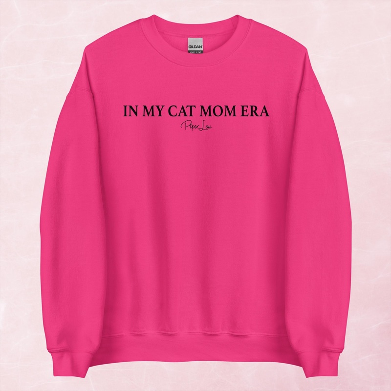 Cat Mom Era Graphic Crewneck Sweatshirt