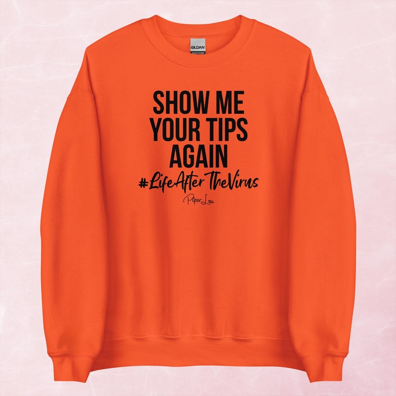 Show Me Your Tips Again Graphic Crewneck Sweatshirt